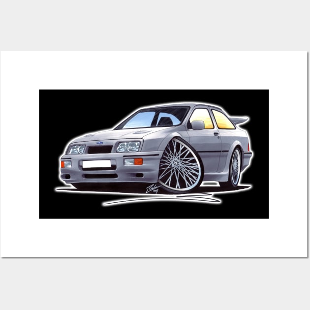 Ford Sierra Cosworth Grey Wall Art by y30man5